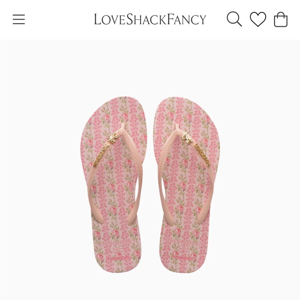 LIMITED EDITION LoveShackFancy x Havaianas Girls Flip-Flops Strawberry Macaroon